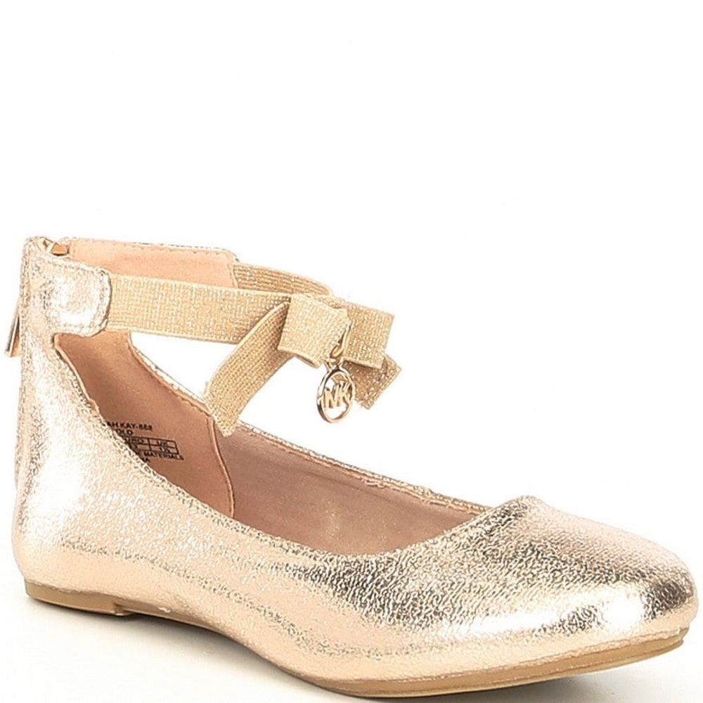 Michael by Michael Kors rose gold youth flats size 8